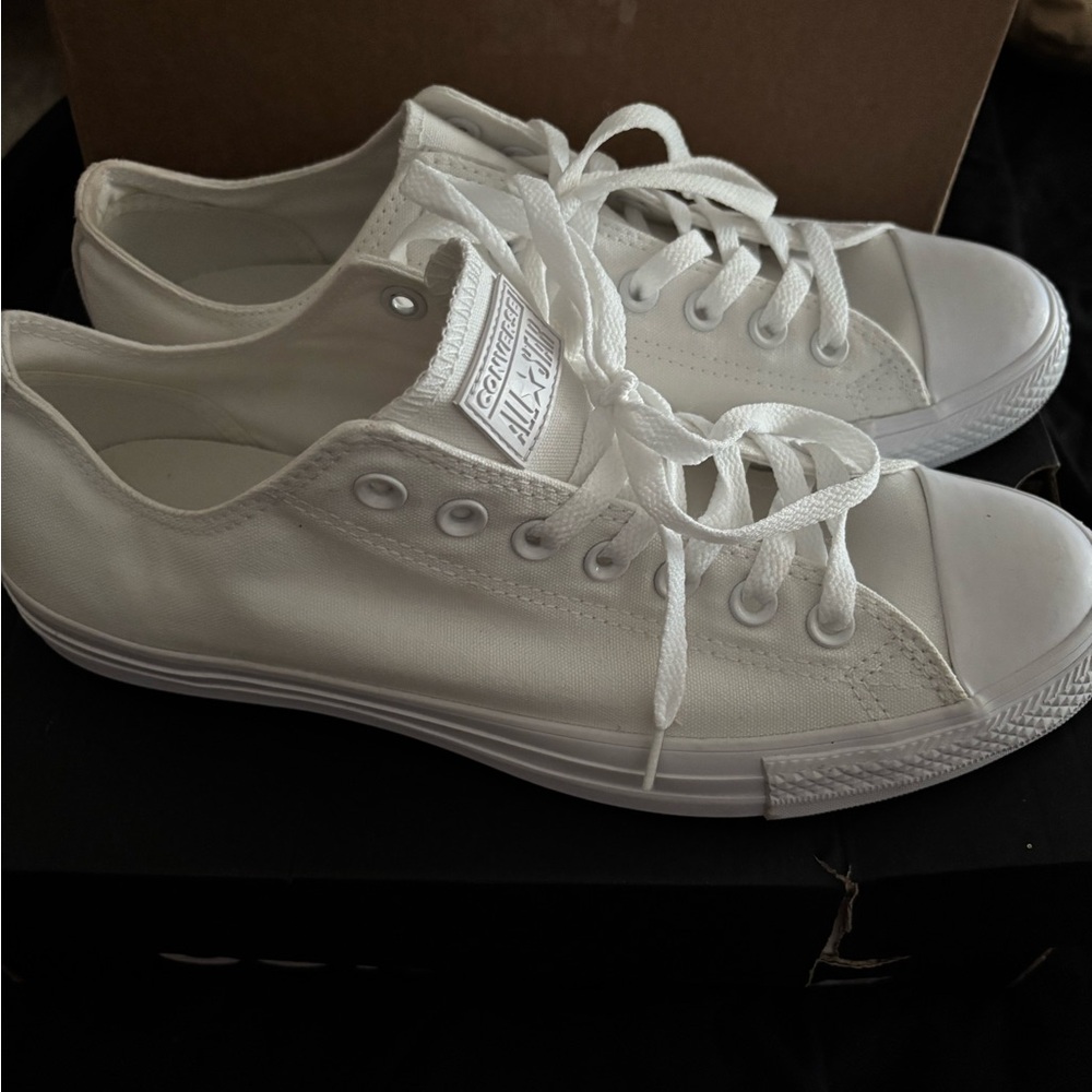 Converse White Canvas Sneakers